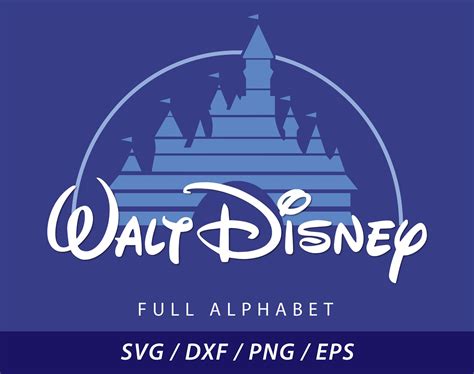 Walt Disney Font Full Alphabet Letters Svgdxfpngeps Instant Download
