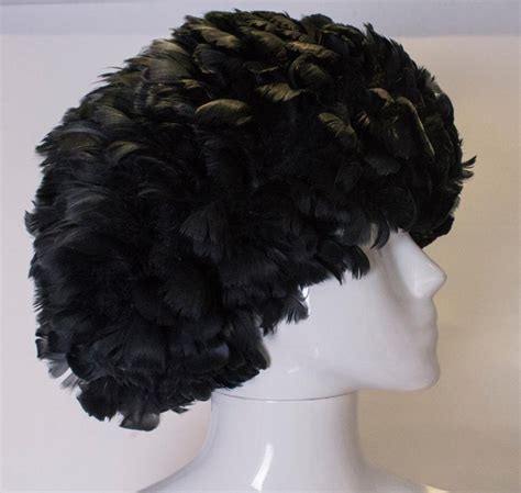 Vintage Black Feather Hat At 1stdibs Vintage Feather Hats Vintage