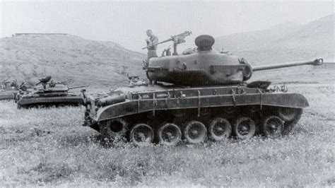 M26 Pershing Tank In Korea M24 Chaffee Light Tank And M8 Greyhound
