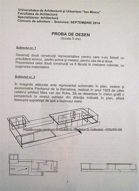 Metodologia concursului de admitere, studii universitare de licență și master. PREGATIRE ARHITECTURA: Subiecte admitere Facultatea de ...