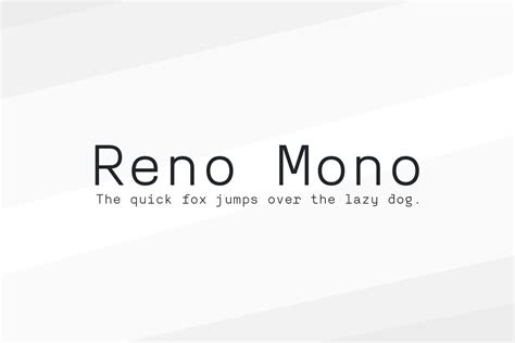 Reno Mono Font Download Free
