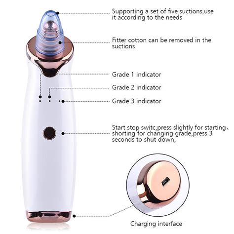 Electric Blackhead Remover Pore Vacuum Suction Cleaner Dermabrasion