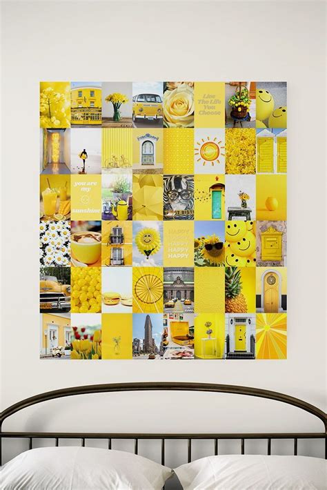 Sunshine Wall Collage Kit Is A Collection Of 50 High Quality Yellow