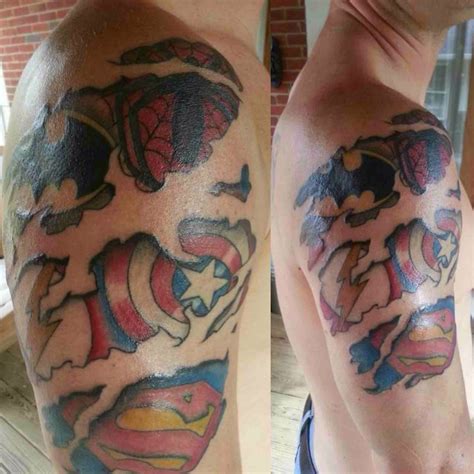 Marvel And Dc Tattoos Fan Tattoo Marvel Tattoos Incredible Tattoos