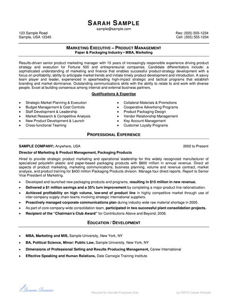Marketing Manager Resume Format Templates At