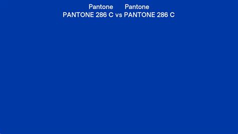 Pantone 286 C Vs Pantone 286 C Side By Side Comparison