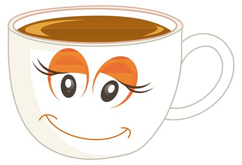Smiling Coffee Cup Public Domain Vectors