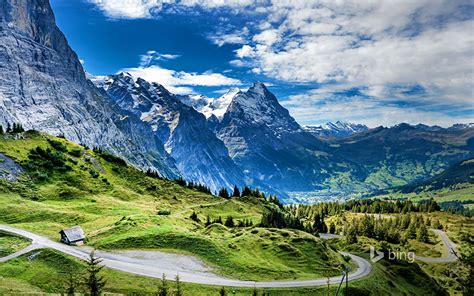 壁紙、スイス、山、風景写真、空、草原、grosse Scheidegg、雲、自然、ダウンロード、写真