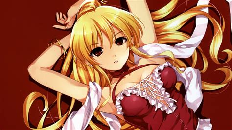 Cute Girl Red Dress Anime Characters Wallpaper 1920x1080