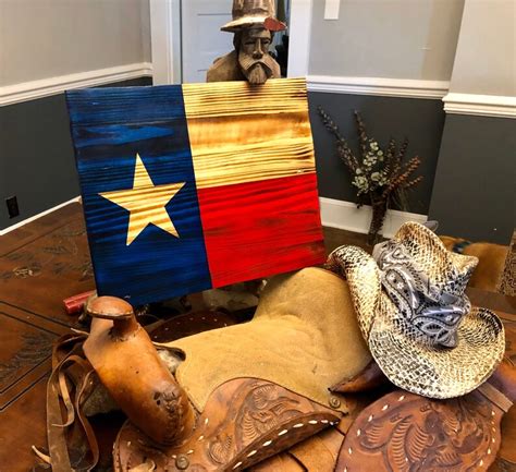 Texas State Flag Wooden Texas State Flag Handcrafted From Etsy