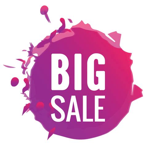 Paint Splash Big Sale Label Transparent Png And Svg Vector File