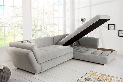 Big sofa mit bettfunktion möbel ideen 2018 von big sofa mit schlaffunktion und bettkasten bild Moderne Wohnlandschaft VICE 295cm hellgrau Schlafsofa mit ...