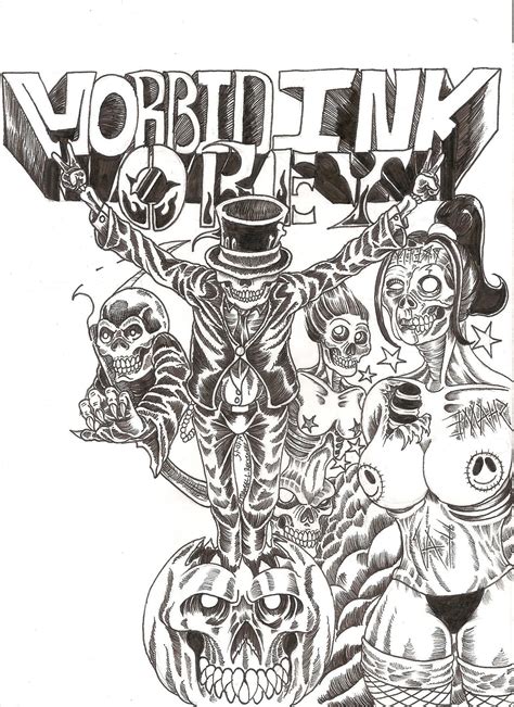 Morbid Ink Adult Coloring Book Vol2 Etsy
