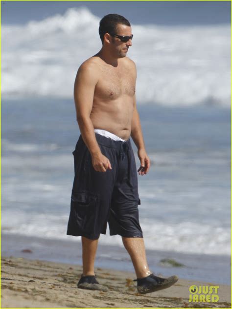 Adam Sandler Shirtless Beach Time With Sadie And Sunny Photo 2713503 Adam Sandler Celebrity