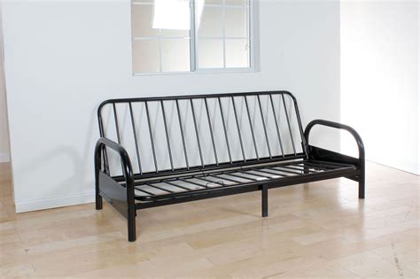 Alfonso Arm Span Black Sofa Bed Futon Metal Frame Luchy Amor Furniture