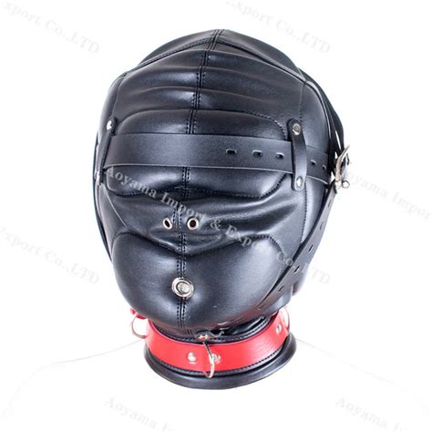 1pcs Sex Mask Sex Products Strong Black Soft Fetish Pu Leather Free