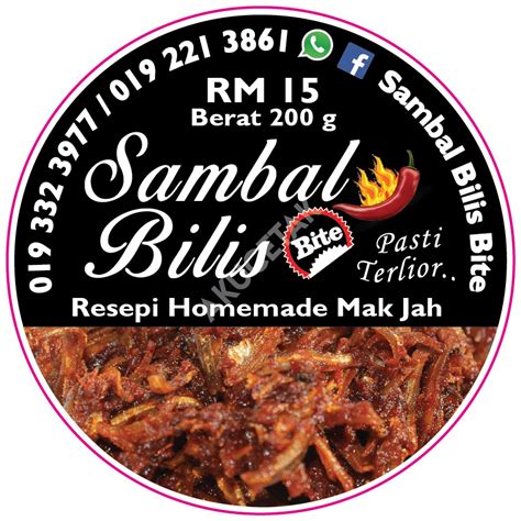 Stiker Label Produk Slp 7 Round Sambal Bilis Shopee Malaysia