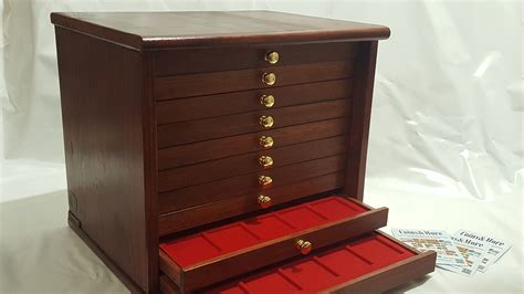 Coin Cabinet In Real Wood Color Mahogany 10 Drawers Etsy Canada
