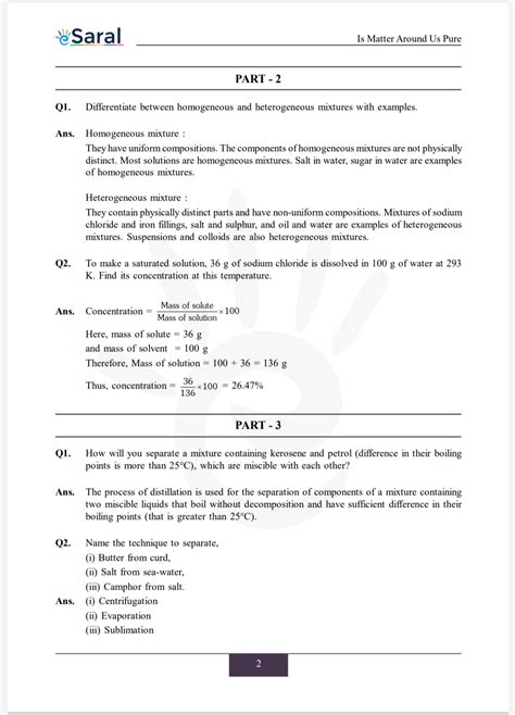 Ncert Solutions For Class 9 Science Chapter 2 Is Matter Around Us