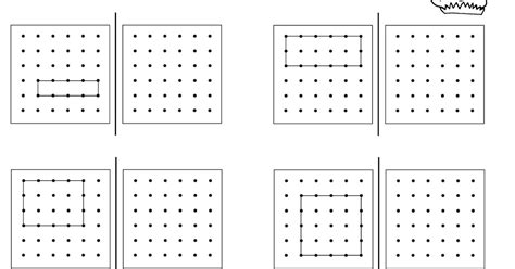 Geobrett vorlagen für 3x3 geobrett (10) vorlagen für 4x4 geobrett (10). Lernstübchen: Spiegeln am Geobrett (3)