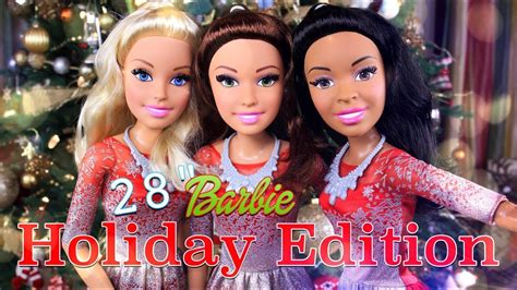Unbox Daily Barbie 2017 Holiday Edition 28 Inch Posable Dolls Youtube
