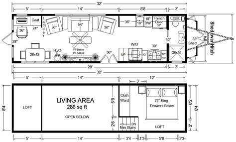 Tiny Home On Wheels Floor Plans Tiny House Floor Plans With Lower Level