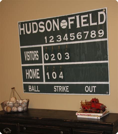 Vintage Baseball Scoreboard Wall Decor Baseball Scoreboard Baseball
