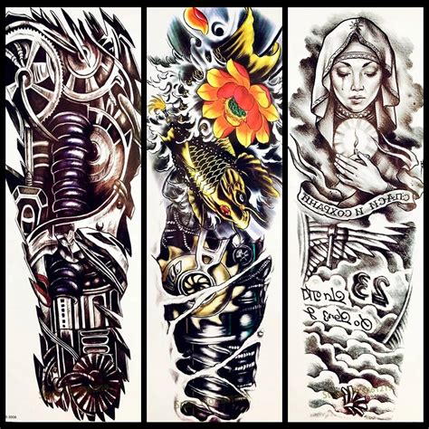 Buy 25 Style Big Flower Arm Temporary Tattoo Sticker