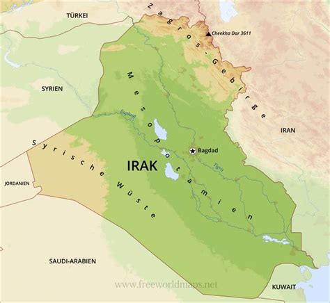 Karte Des Irak