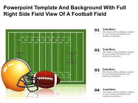 Powerpoint Template And Background With Full Right Side Field View Of A