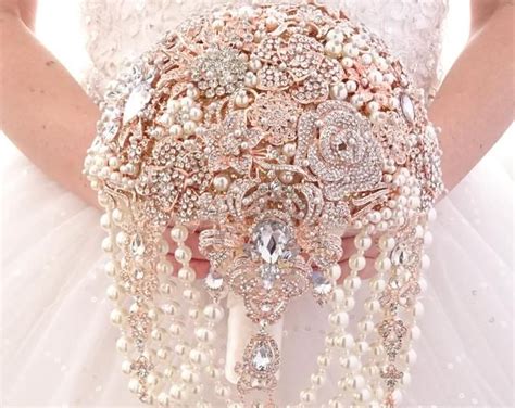Pearl Luxury Full Jeweled Silver Brooch Bouquet By Etsy Quilting