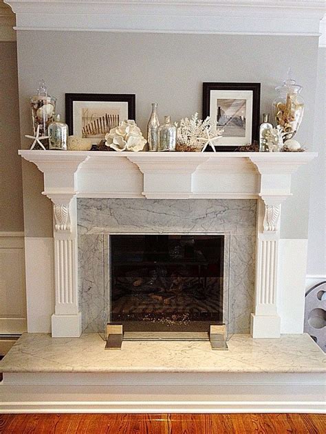 My Summer Mantel With Found Beach Shells And Lovely Pottery Barn