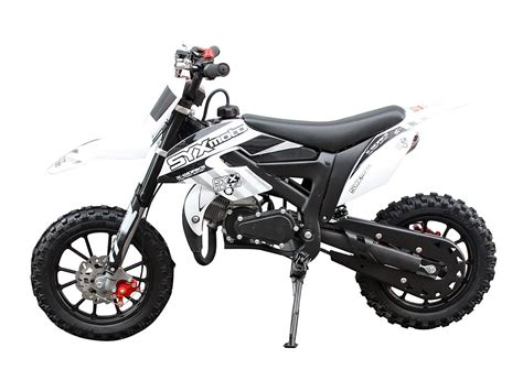 Syx Moto 2021 50cc 2 Stroke 3hp Mini Dirt Bike Black And White