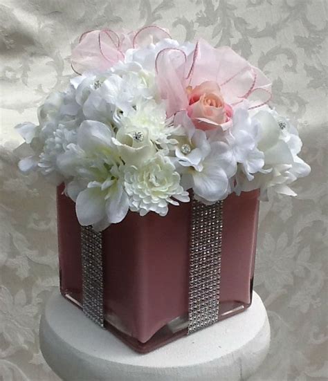 Buy A Hand Crafted Silk Floral Centerpiece For Baby Shower Bridal