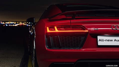 Auto, automotive, blur, car, chrome, classic, close up, coupe, emblem, fast, manta, metallic, old car, retro, rims, sports. 2016 Audi R8 V10 Plus Coupe (UK-Spec) Red - Tail Light ...