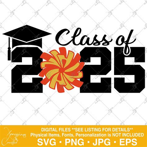 Senior 2025 Svg Class Of 2025 2025 Graduate Cheer Svg Graduation Svg