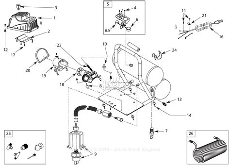 Campbell Hausfeld FP209500DI Parts Diagram For Air Compressor Parts
