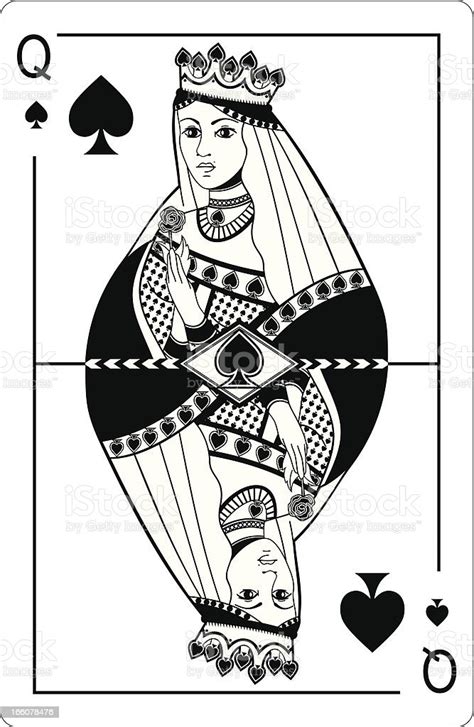 queen of spades stok vektör sanatı and maça kızı‘nin daha fazla görseli maça kızı oyun kartları