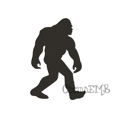 9 Size Bigfoot Silhouette Embroidery Design Machine Etsy