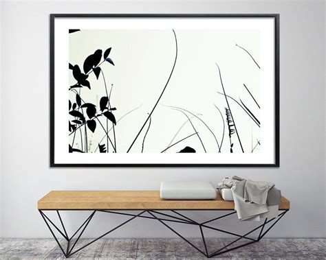 Botanical Print Wall Art Prints Black And White Modern Poster Large