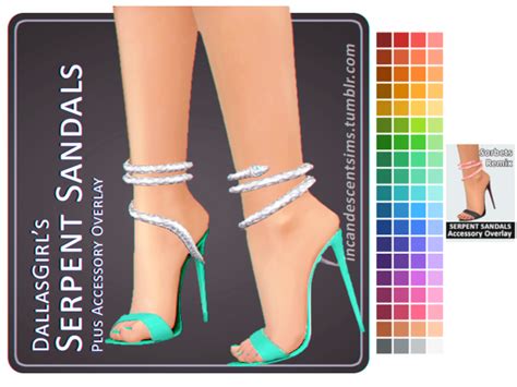 Dallasgirl79‘s Serpent Sandals The Sims 4 Download Simsdomination