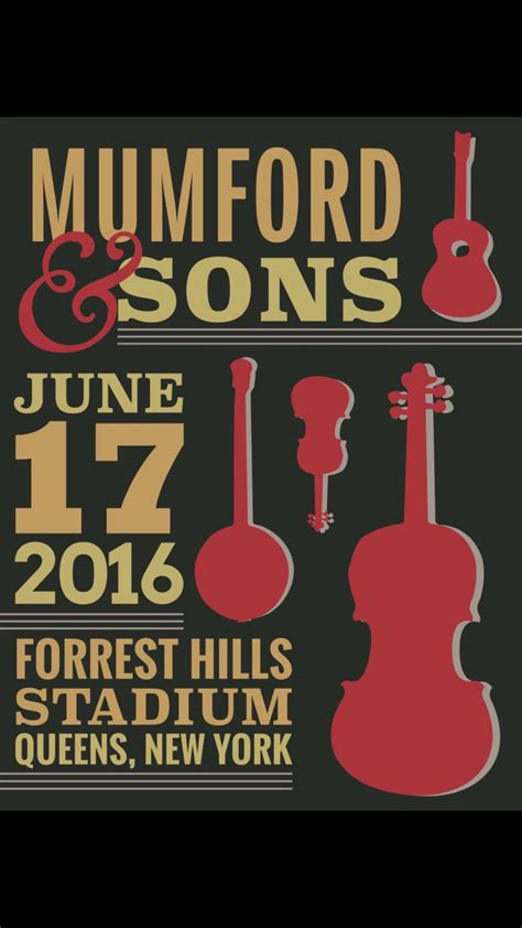 Mumford And Sons Gig Poster Typography Mumford And Sons Mumford