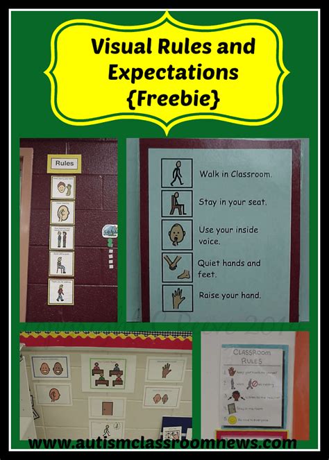 Visual Rules And Expectations Freebie Autism