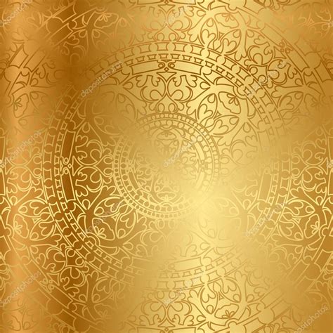 Vector Gold Background With Oriental Decoration Stock Vector Image By