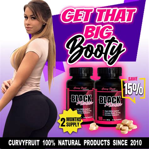 Huge Booty In Weeks With Black Maca Root Curvyfruit Highest Potency 2 Months Ebay