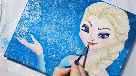 Elsa Frozen Acrylic Painting Homemade Illustration