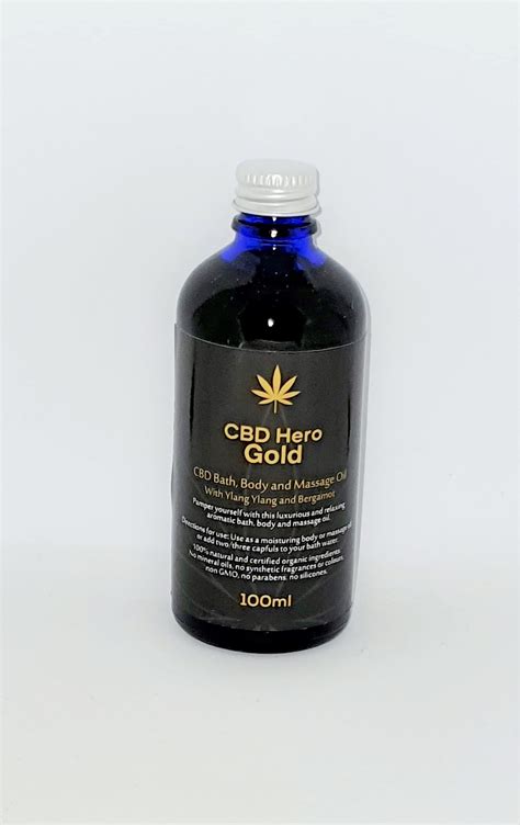 Cbd Infused Massage Bath Oil Sample Available Cbd Hero Gold