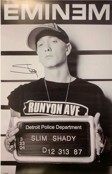 Autograph Signed Eminem Poster Coa Etsy