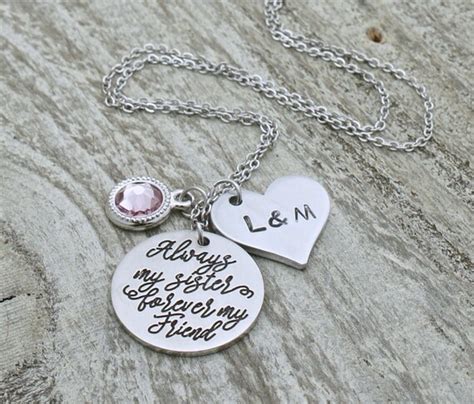 Always My Sister Forever My Friend Sister Necklace Set Etsy