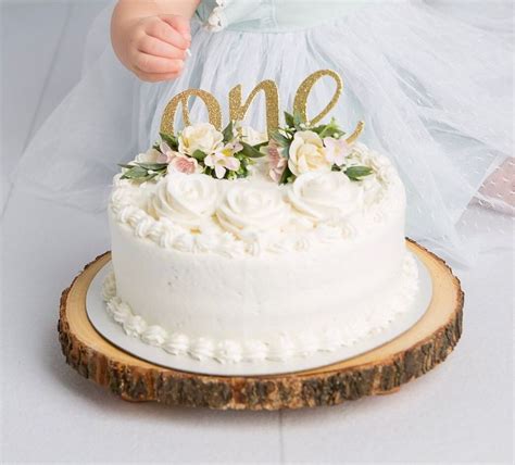 Floral One Cake Topper First Birthday Props Cake Topper Etsy Floral
